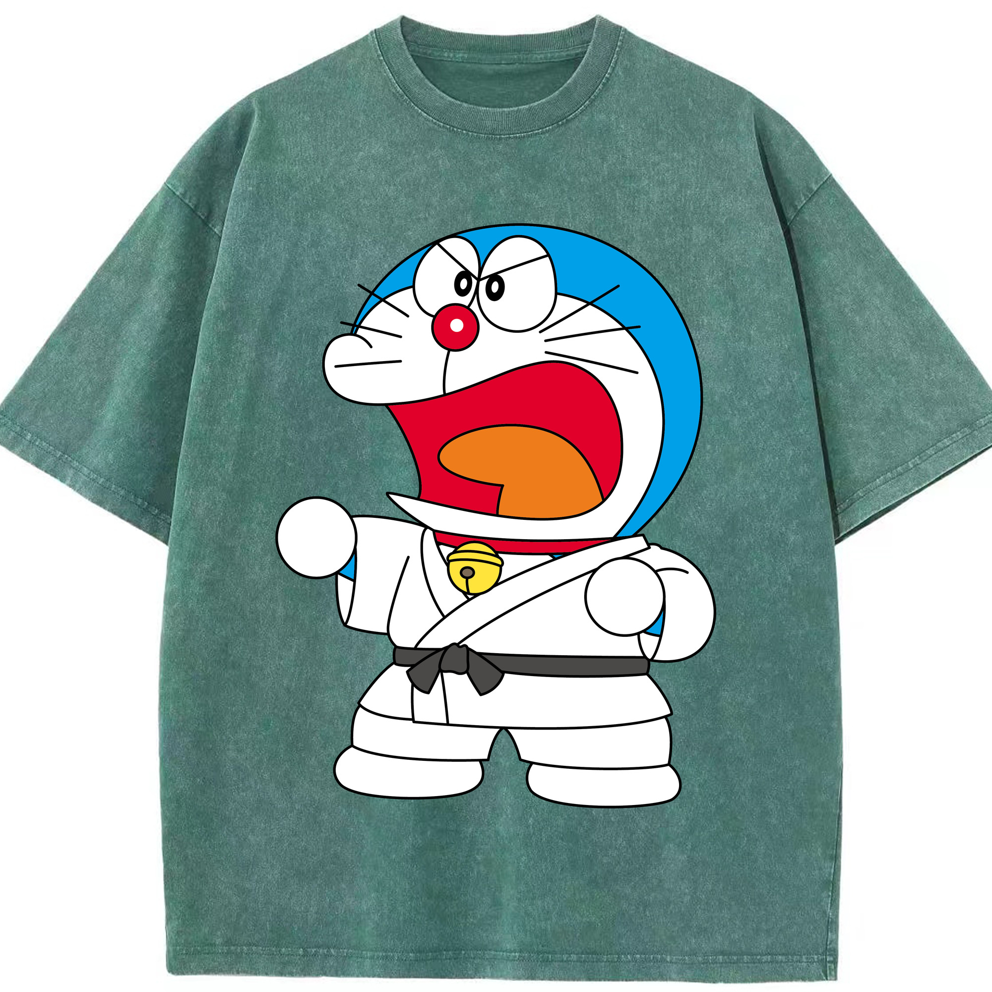（画像用） ドラえもん Doraemon 綿100% ヴィンテージ風 半袖Tシャツ（フロントプリント）